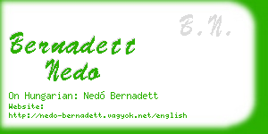 bernadett nedo business card