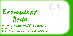 bernadett nedo business card